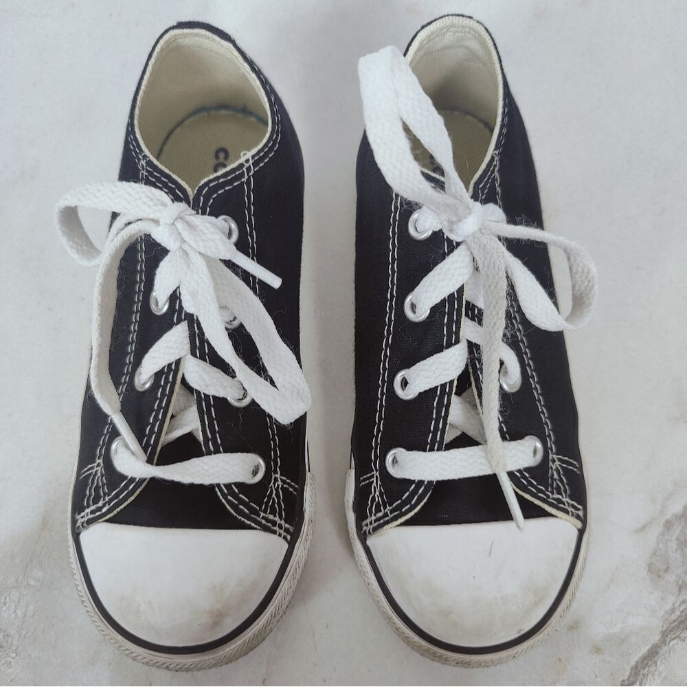 Converse Baby Toddler Chuck Taylor All Star Black Canvas Low Top Sneakers, 10 - Picture 5 of 11